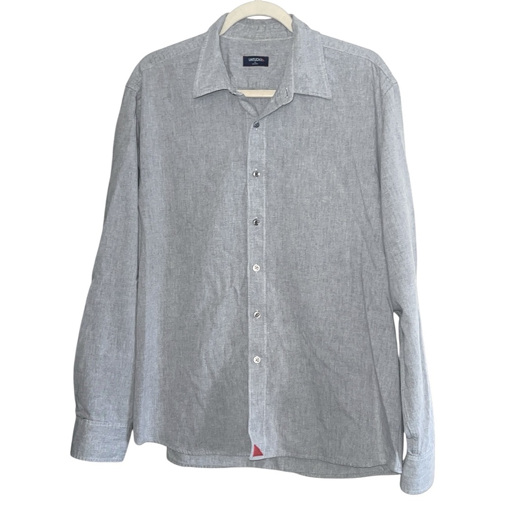 UNTUCKit Gray Button Down Shirt XXL 100% Cotton Business Casual